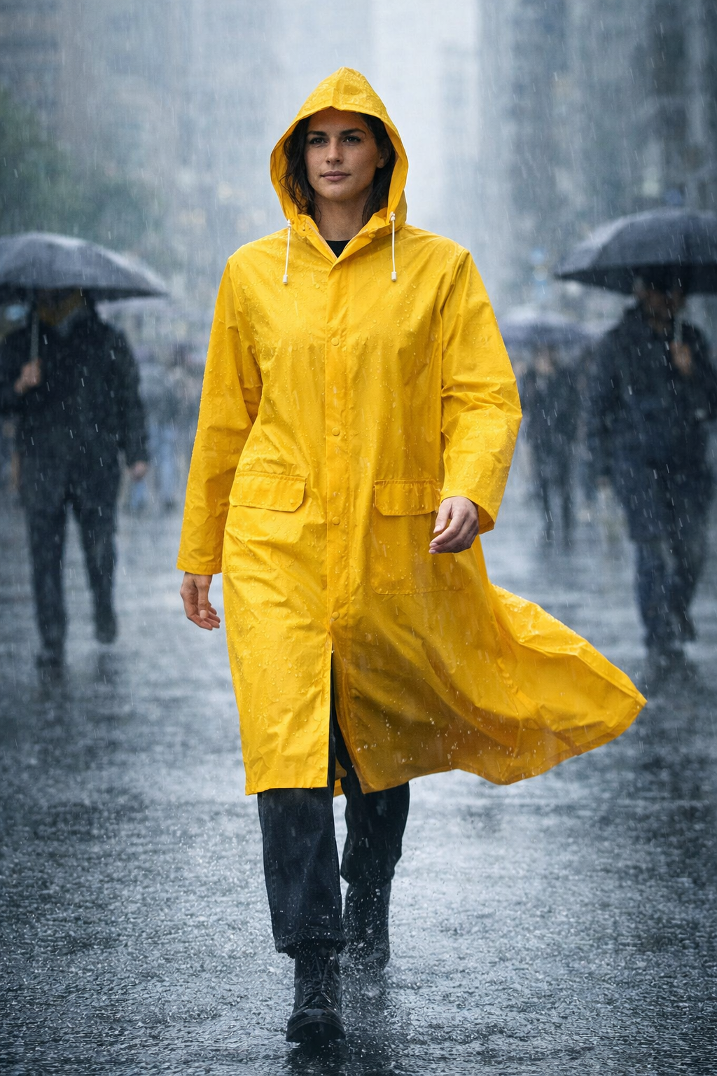Плащ дождевик SIGMA Storm от дождя с чехлом водонепроницаемый непромокаемый XL р. 52-54 Желтый