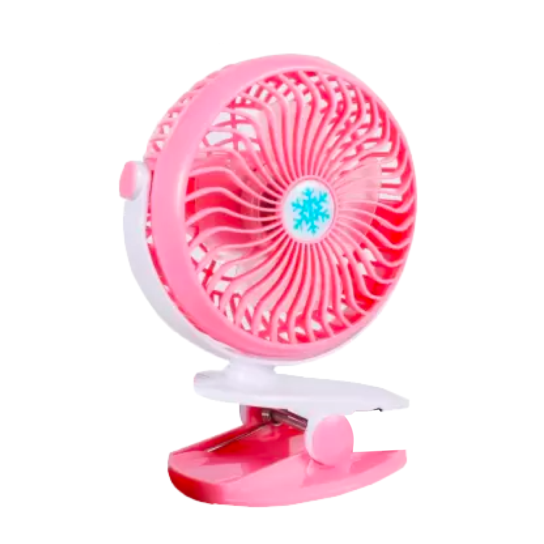 Вентилятор ML-F168 USB переносной на прищепке и аккумуляторе Розовый (f7de25db)