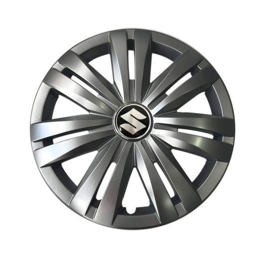 Автомобильные колпаки SKS 501 R17 с логотипом Suzuki 4 шт. Серебристый