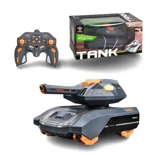 Танк на радіокеруванні стріляє орбізами, світло, звуки, роликові колеса (27217071)