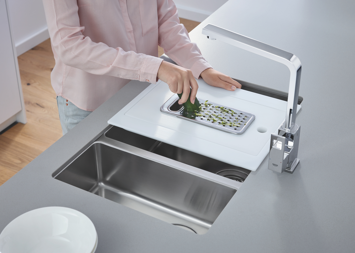 Смеситель для кухни Grohe Eurocube (31255000) - фото 4