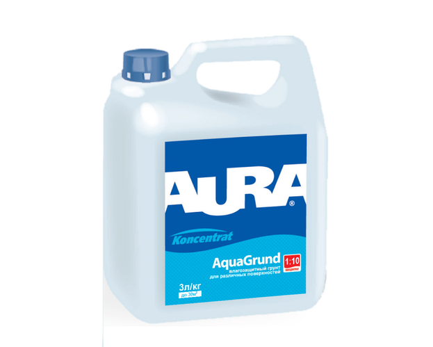 Грунтовка-концентрат Aura KONSENTRAT AQUAGRUND влагоизоляционная 1 л (2568784728)