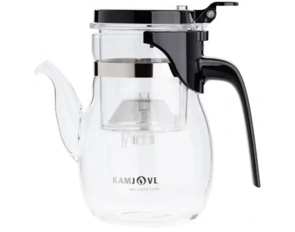 Заварник для чаю гунфу Kamjove K-206 скляний з кнопкою 600 мл (249)