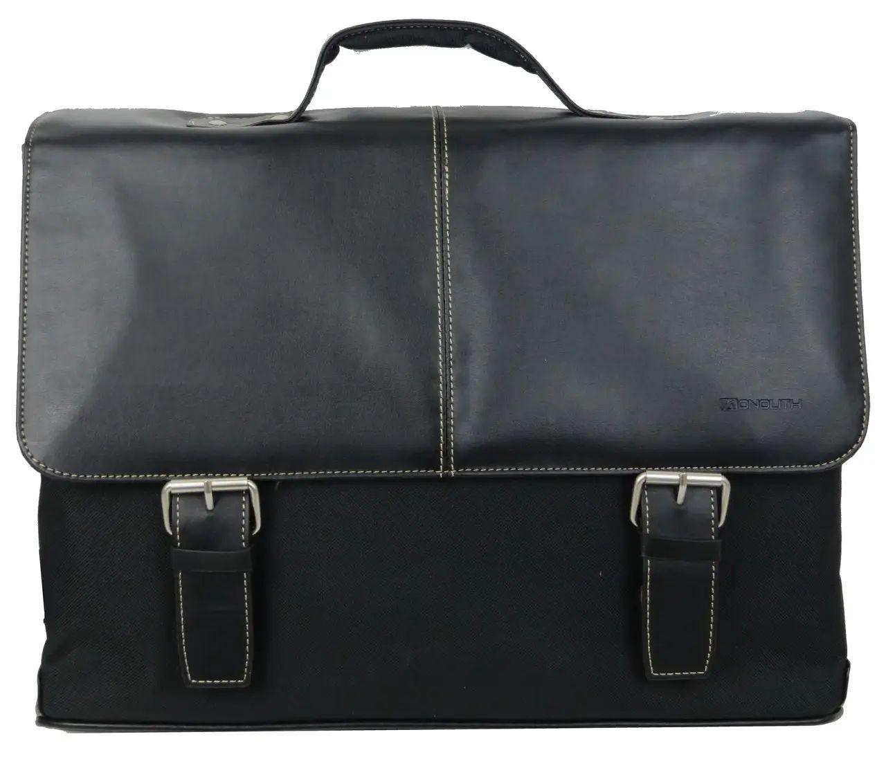 Портфель чоловічий Monolith 15,6" з відділом для ноутбука Чорний (S2395 black) - фото 4