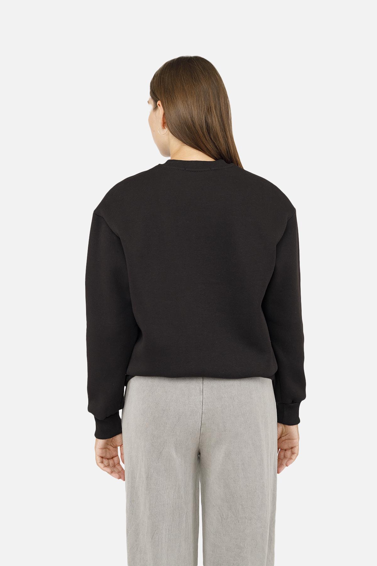 Світшот жіночий ЦБ-00254561 р. 42 Чорний (SKT001004618) - фото 4 Світшот жіночий ЦБ-00254561 р. 42 Чорний (SKT001004618) - фото 4