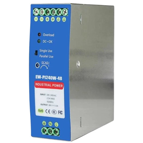 Блок питания с защитой от короткого замыкания Ewind EW-PI240W-48 240 Вт на DIN-рейке Синий (31153056)