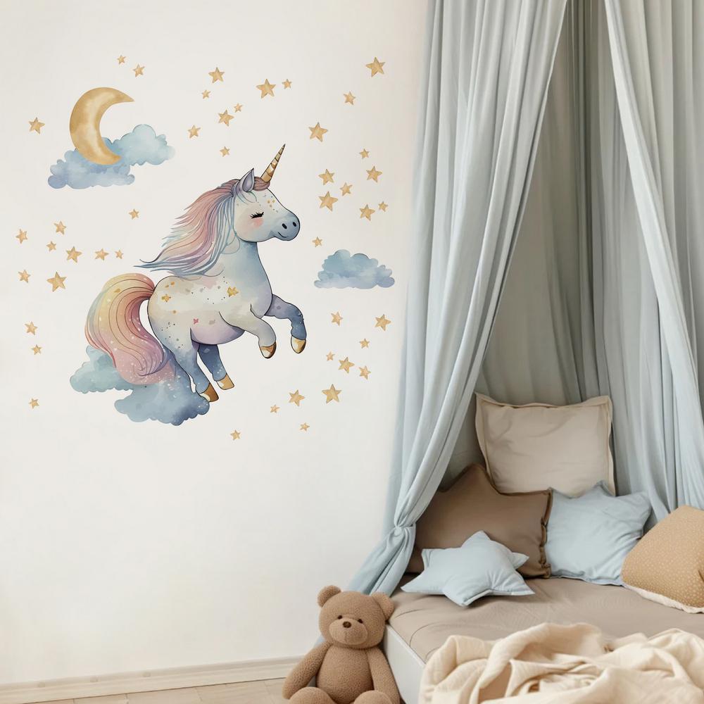 Наклейка на стену и мебель LIPKO Единорог M (748M)