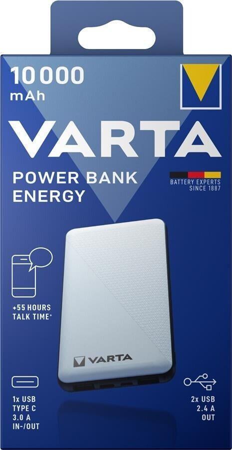 Універсальна літієва батарея Varta ENERGY 10000 mAh White - фото 5 Універсальна літієва батарея Varta ENERGY 10000 mAh White - фото 5