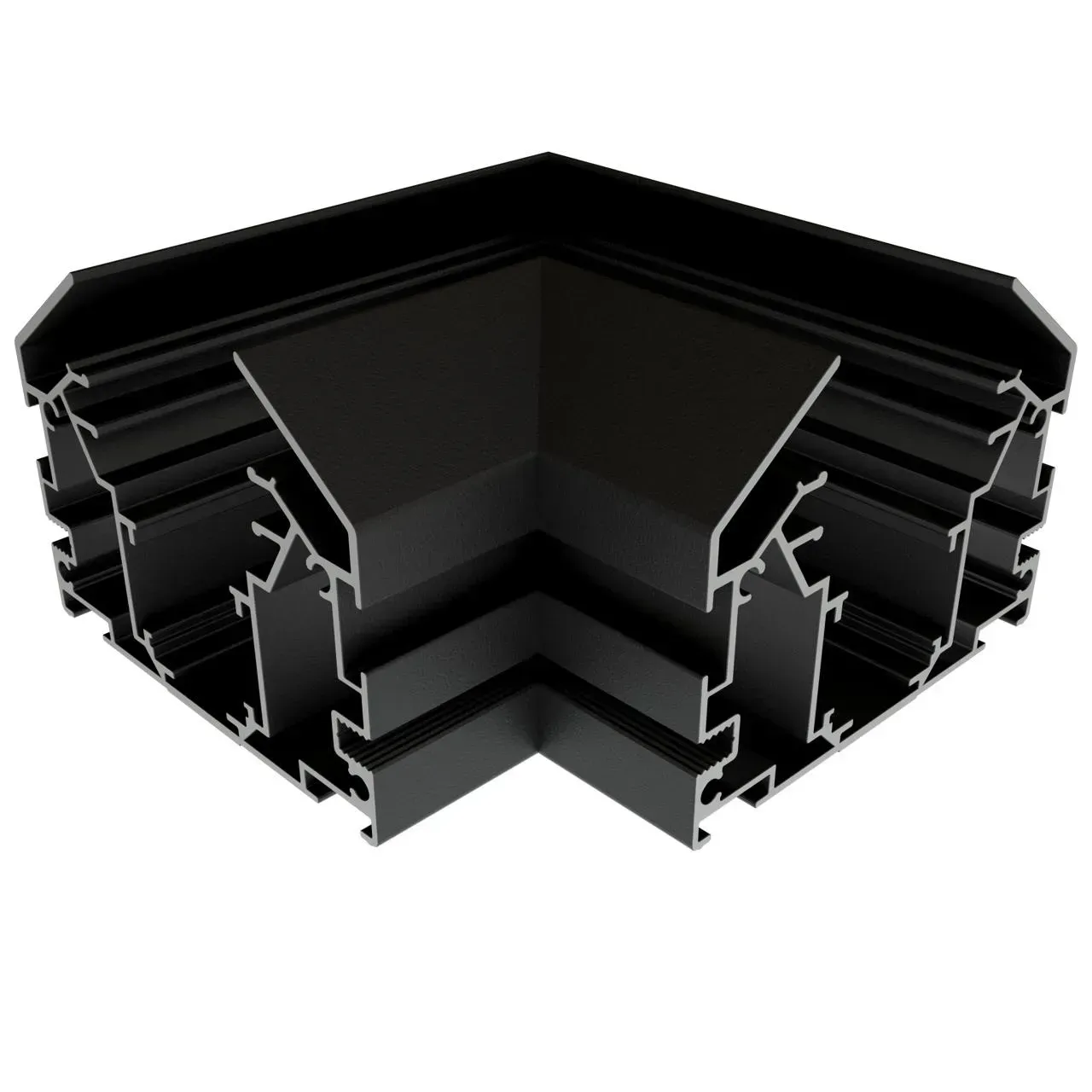 Соединитель угловой OL441 для шинопровода натяжного потолка 48V Черный (33003269)