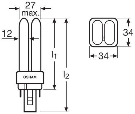 Лампа люминесцентная Osram D G24d-1 10W/830/2Р компактная (4050300025681) - фото 3