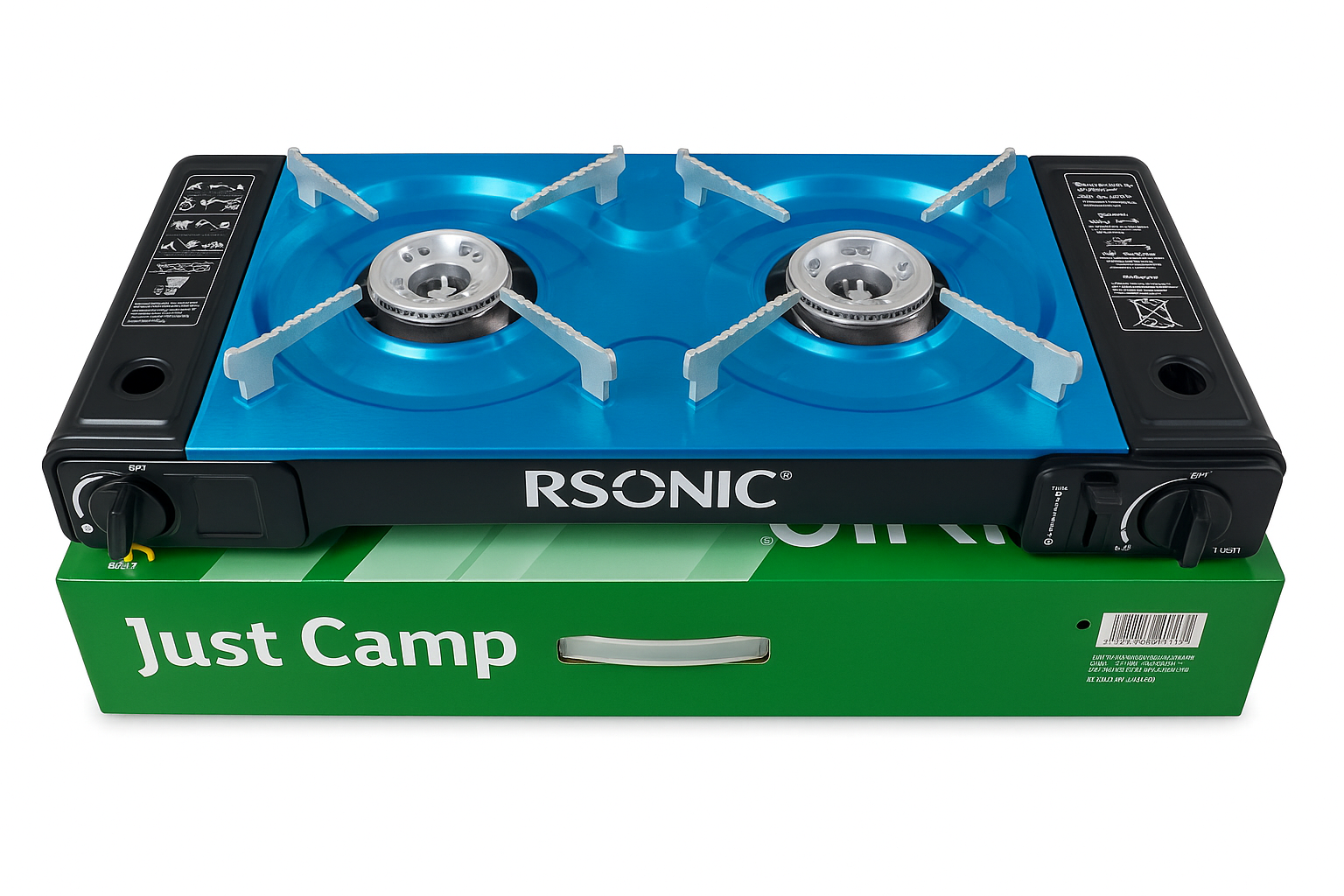 Плита газовая портативная Just Camp 4016 с двумя конфорками 2,3 кВт (15405) Плита газовая портативная Just Camp 4016 с двумя конфорками 2,3 кВт (15405)