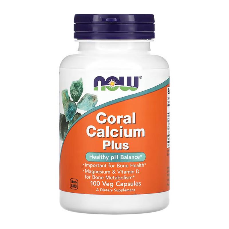 Кальций коралловый NOW Coral Calcium Plus 100 капс. (05895-01)