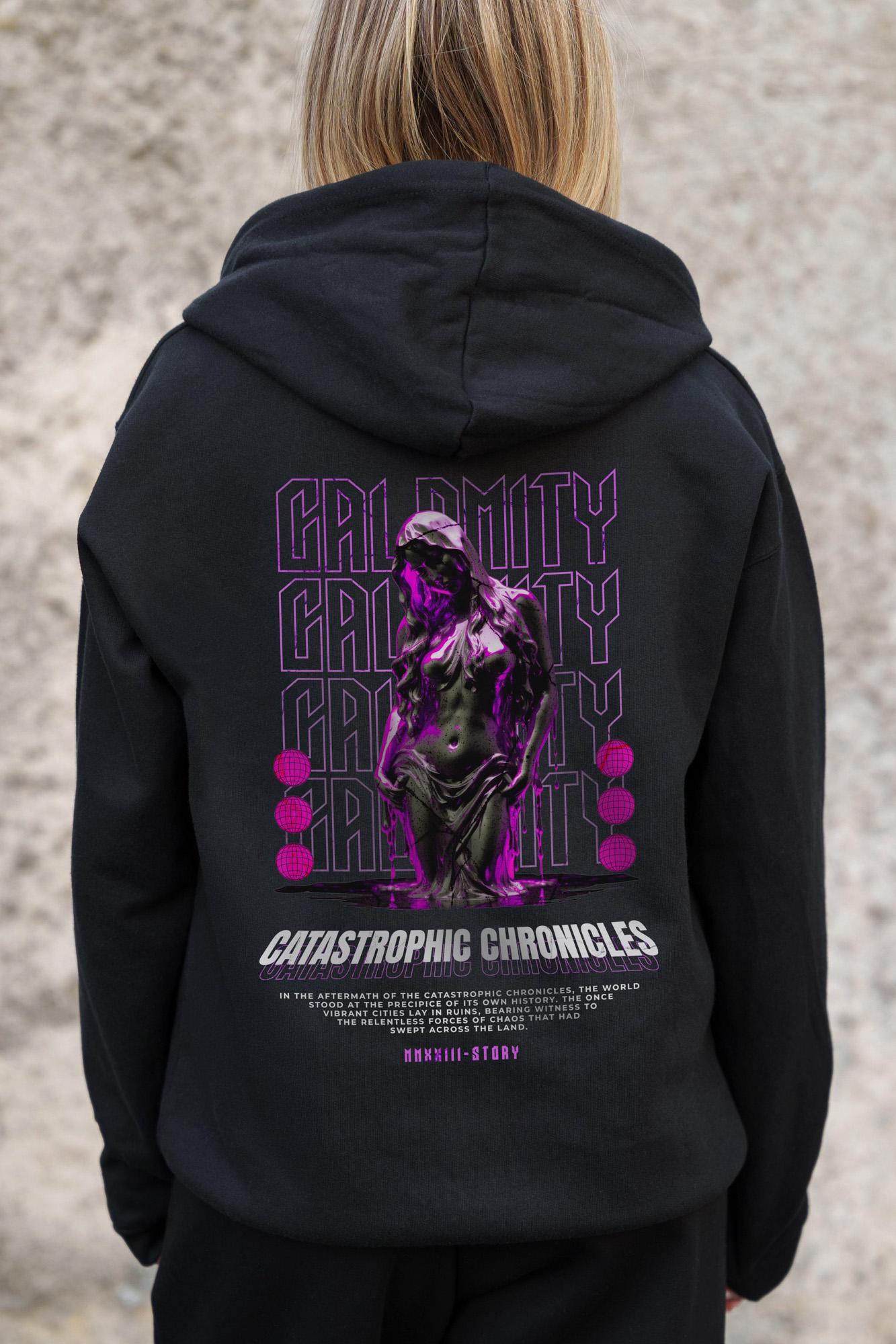 Худи-зип с принтом Without Calomity  Black S/M Black (S/M8055788) - фото 9