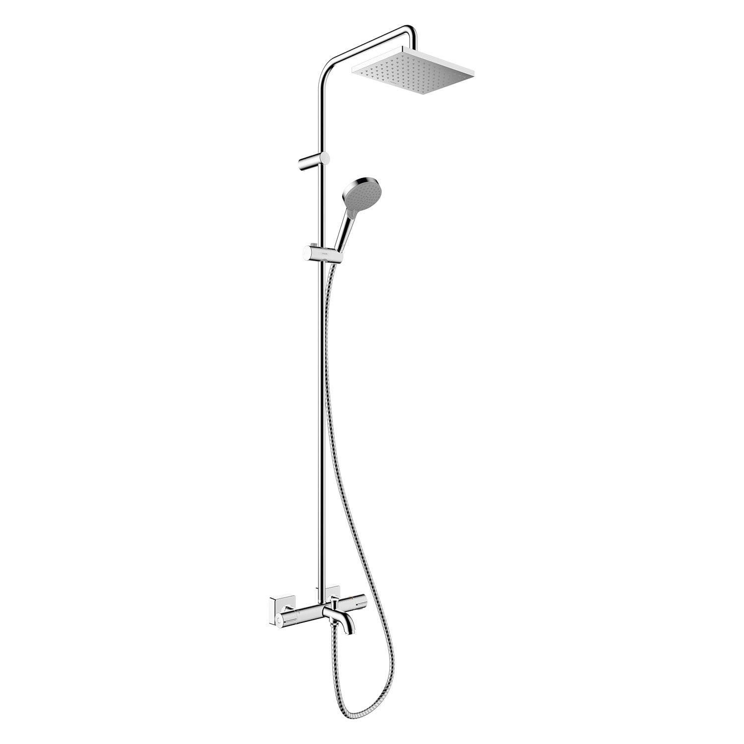 Душевая система с термостатом Hansgrohe Vernis Shape Showerpipe EcoSmart 26098000 Хром (142492)