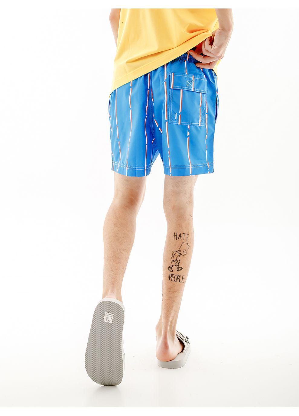 Шорты мужские Australian STRIPE BEACH BOXER S Голубой (7dLSUCU0010-809 S) - фото 3