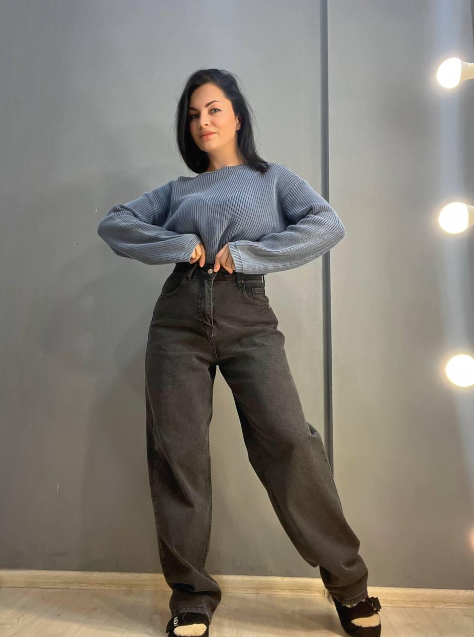 Джинси жіночі ITS Basic 4133 Baggy jeans вільні утепленні байка висока посадка р. 36 Чорний (3156) - фото 6 Джинси жіночі ITS Basic 4133 Baggy jeans вільні утепленні байка висока посадка р. 36 Чорний (3156) - фото 6