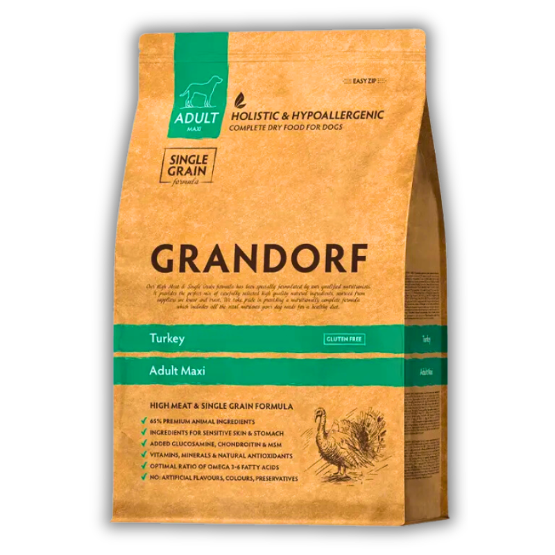 Корм для собак сухий Grandorf Індичка для дорослих собак великих порід 3 кг (95203)