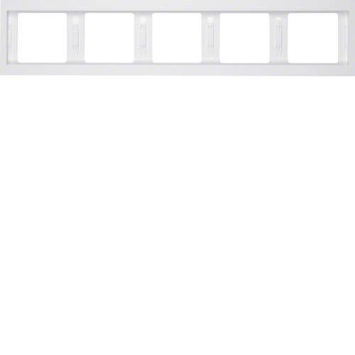 Рамка Berker K.1 пятиместная горизонтальная Полярная белизна (13937009)