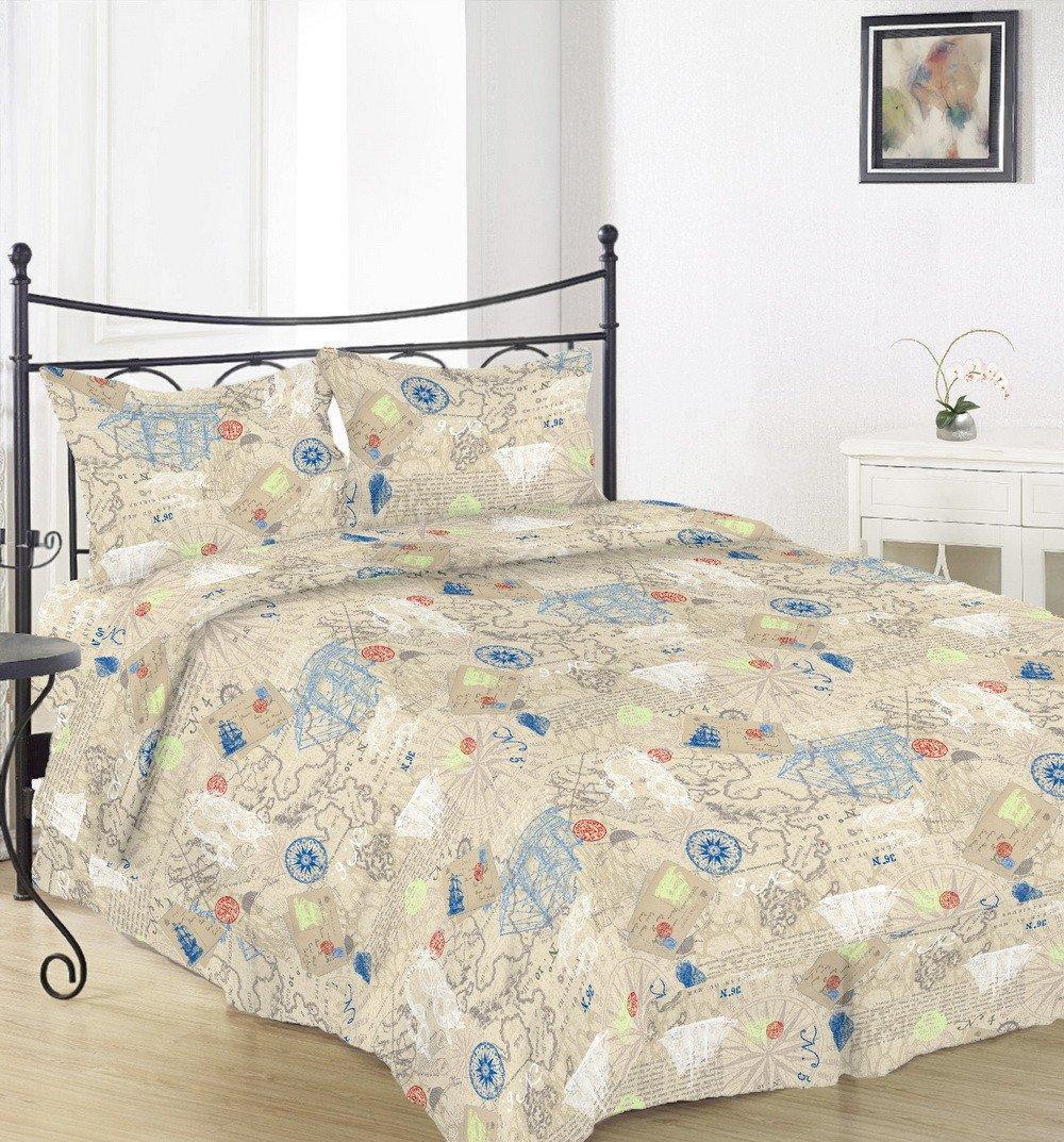 Простынь на резинке Вилена Голд Карта бязь 120х200/25 см