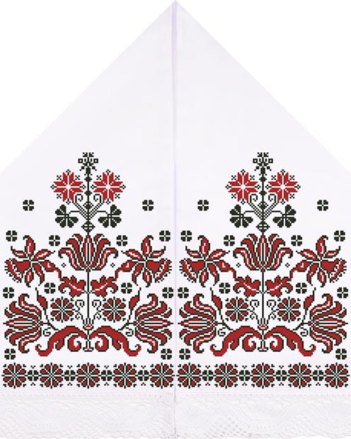 Схема Рушник для свадебных икон для вышивки бисером и нитями на домотканом полотне (ТР055дн3099)