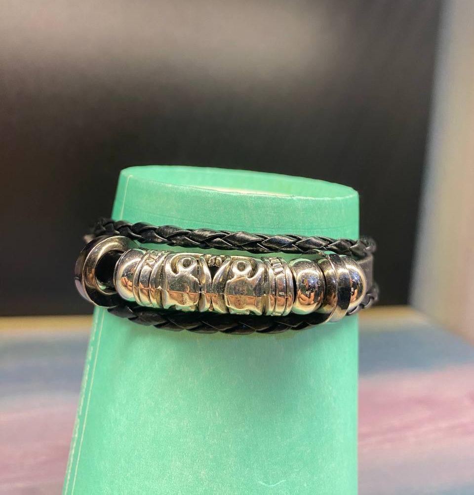 Браслет из экокожи PG06153 на завязке 6 см Разноцветный (14244845)