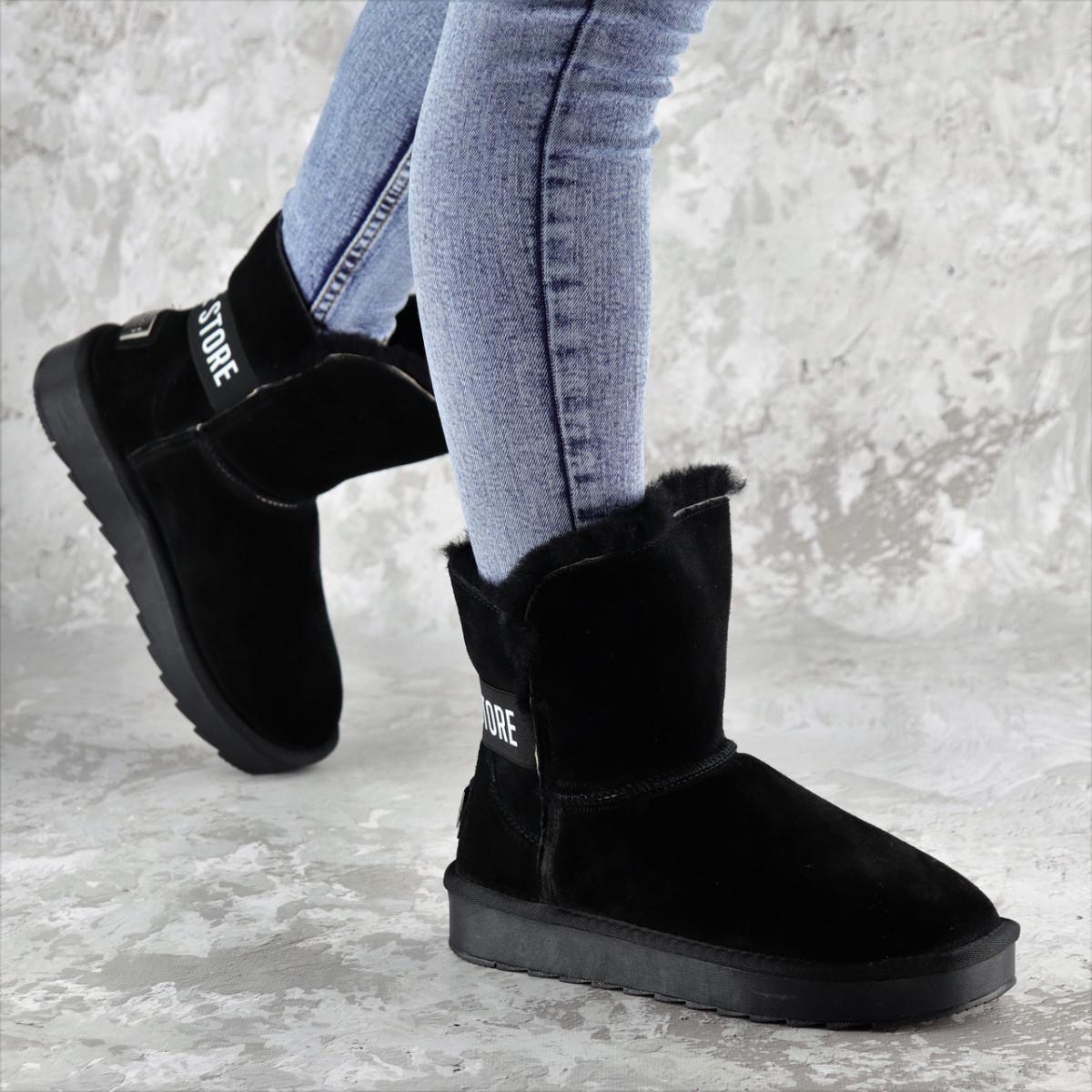 Угги женские Fashion р. 36 23 см Черный (2242)