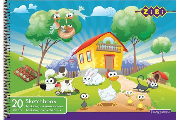 Альбом для рисования ZB.1440 А4 20 л. 120 г/м2