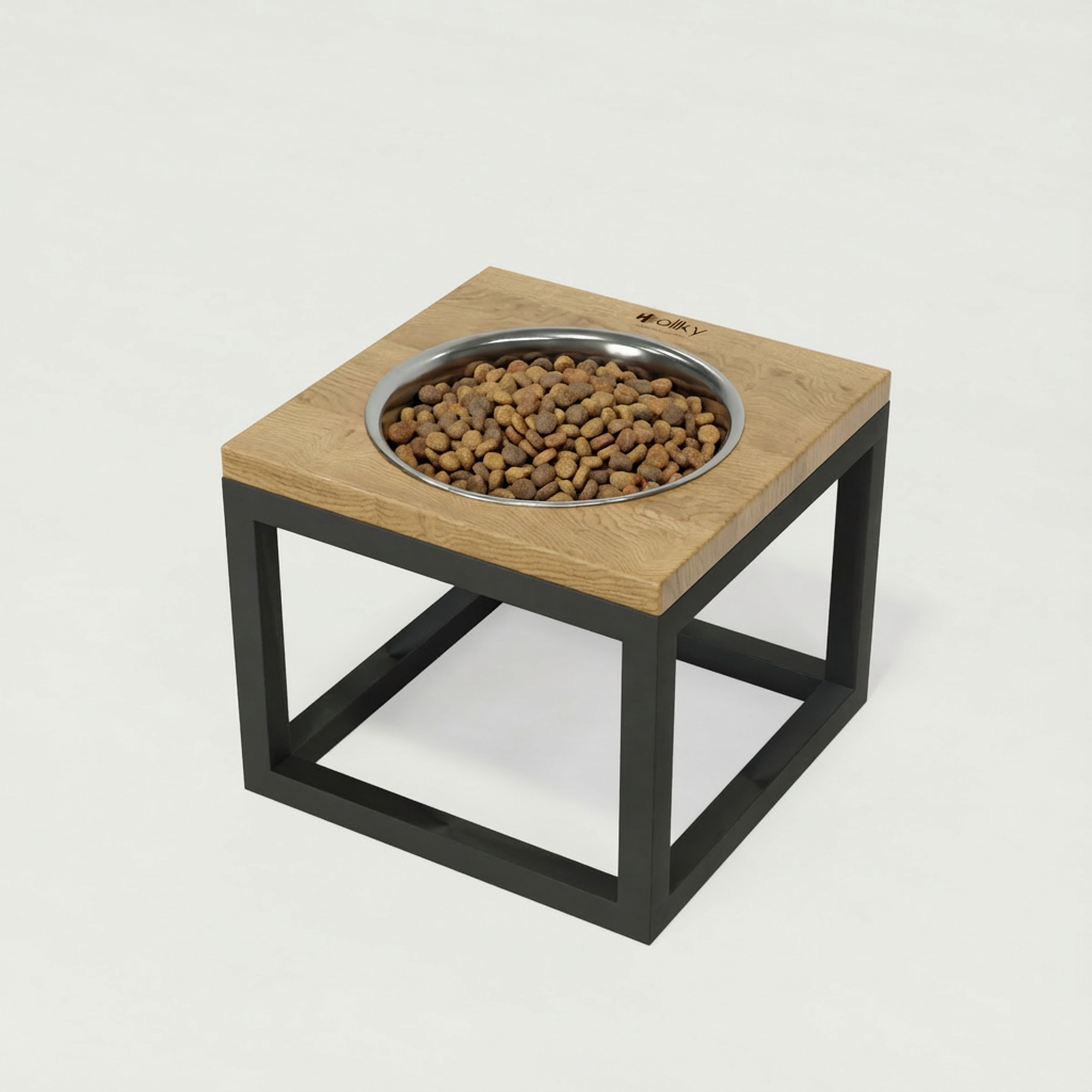Миска на подставке для больших собак Hollky Base Solo XL 1,8 л (XL-262620-BLNT) - фото 1