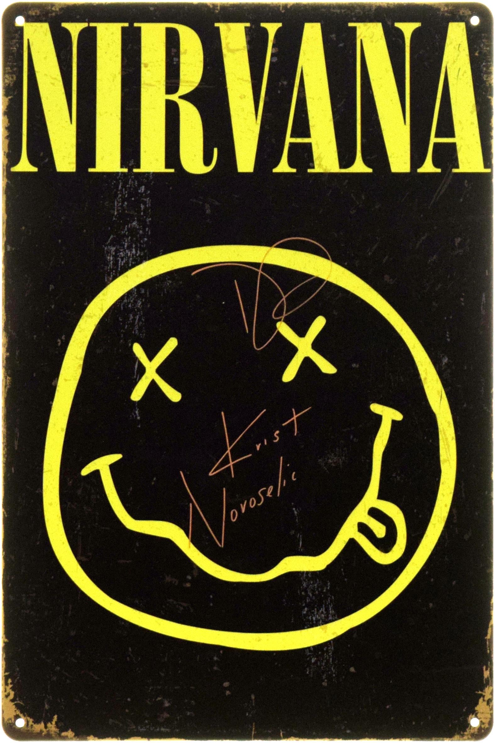 Табличка металлическая "Nirvana Krist Novoselic" 20x30 см (ms-104419)
