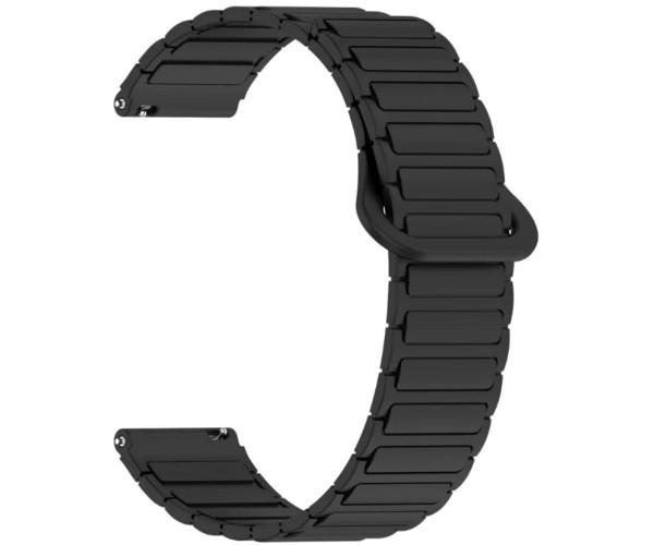 Ремешок Silicone Magnetic для смарт-часов Huawei Watch GT 5/GT 4 46 мм 22 мм Черный