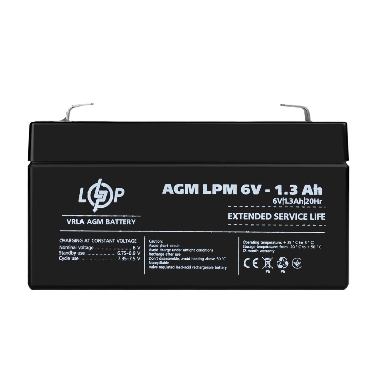 Акумулятор AGM LPM 6V-1,3 Ah (3132299743)