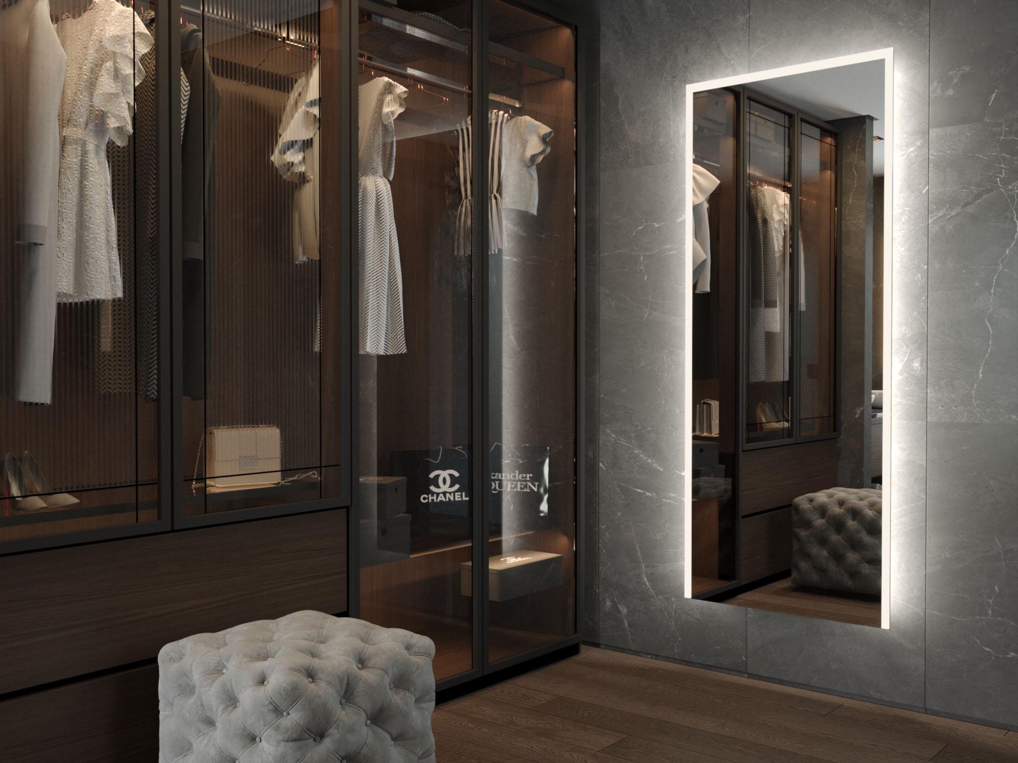 Зеркало Dim Dzerkal RALLE с LED-подсветкой 50х70 см (9297)