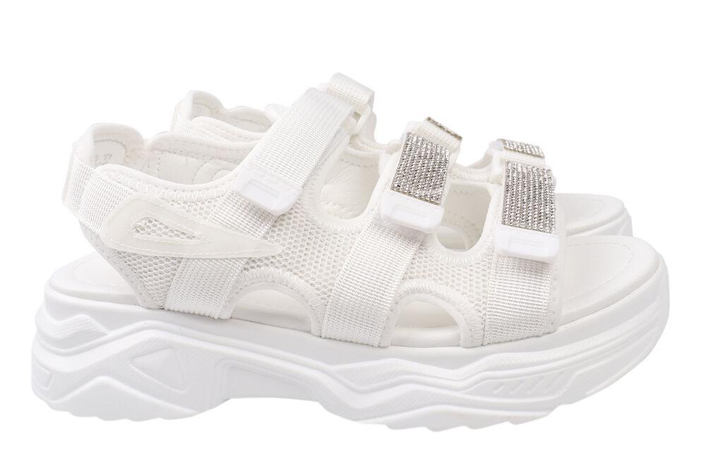 Босоножки женские Vikonty из текстиля на платформе р. 38 Белый (267-21LBC)