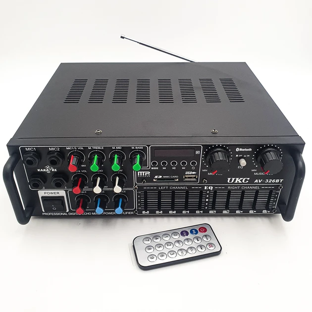 Підсилювач потужності UKC AV-326BT з функцією караоке з Bluetooth (5149) - фото 9 Підсилювач потужності UKC AV-326BT з функцією караоке з Bluetooth (5149) - фото 9