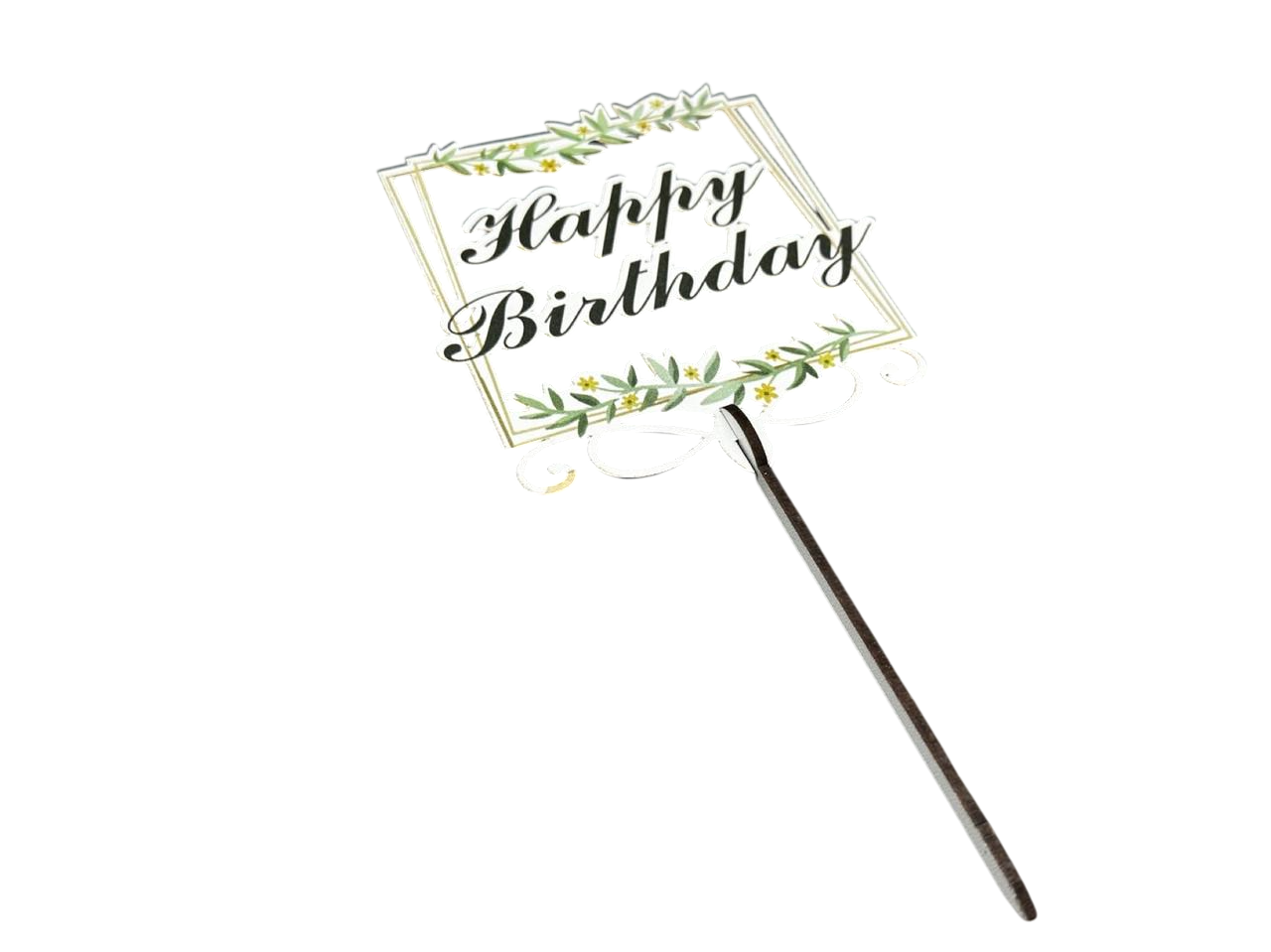 Заготівка-напис Happy Birthday топер із фанери для декупажу 11 см (Т-1013)