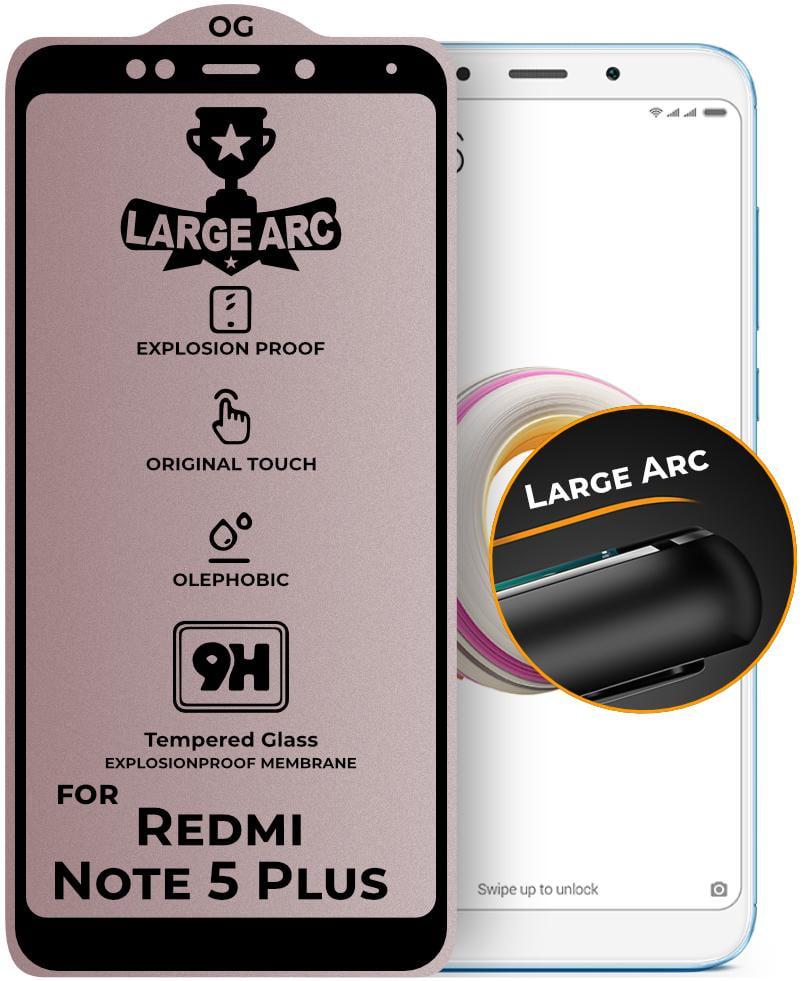 Защитное стекло Large Arc Xiaomi Redmi 5 Plus (Full Glue) (30236)