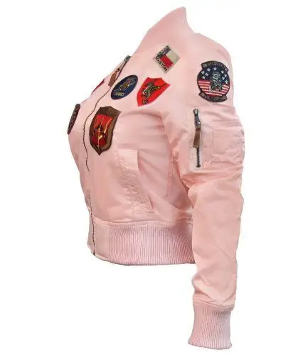 Бомбер Top Gun Miss MA-1 jacket patches M Pink (TGJ1573P-SPM) - фото 4