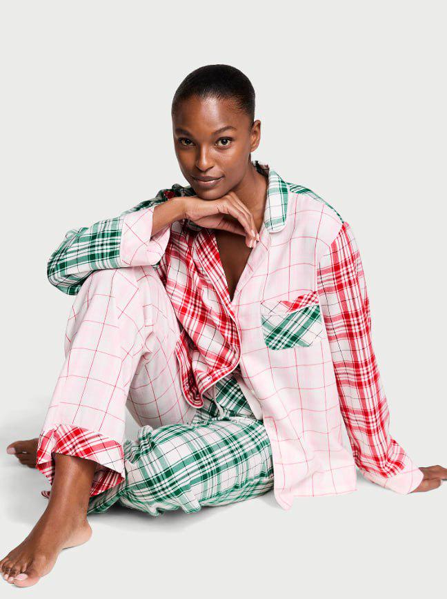 Піжама фланель сорочка/штани Victoria's Secret Flannel Long Pajama Set Regular XS Рожевий (26811510D) - фото 1 Піжама фланель сорочка/штани Victoria's Secret Flannel Long Pajama Set Regular XS Рожевий (26811510D) - фото 1