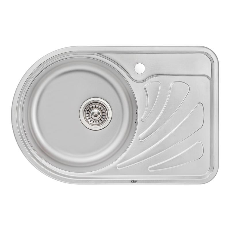 Кухонна мийка Q-tap 6744L Micro Decor 0,8 мм (34899)