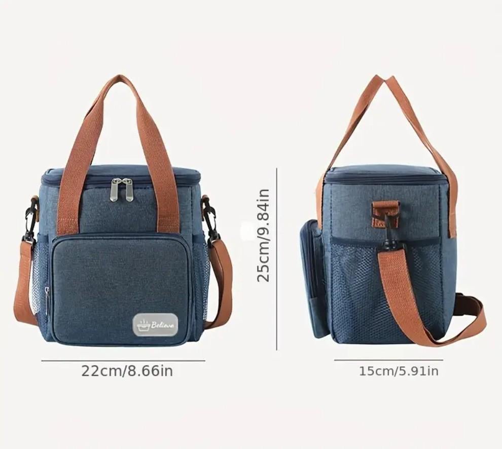 Сумка-холодильник на 1 отделение с ручкой через плечо 25х22х15 см 8 л Синий (1205-1) - фото 2 Сумка-холодильник на 1 отделение с ручкой через плечо 25х22х15 см 8 л Синий (1205-1) - фото 2