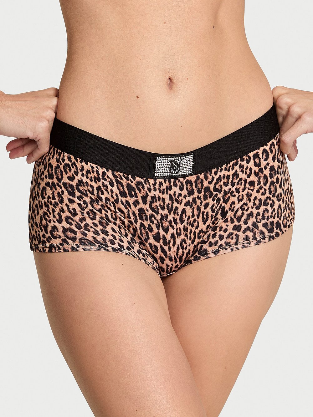 Трусики Victoria's Secret Exploded Logo Cotton Boyshort Panty L Леопардовый (27204591)