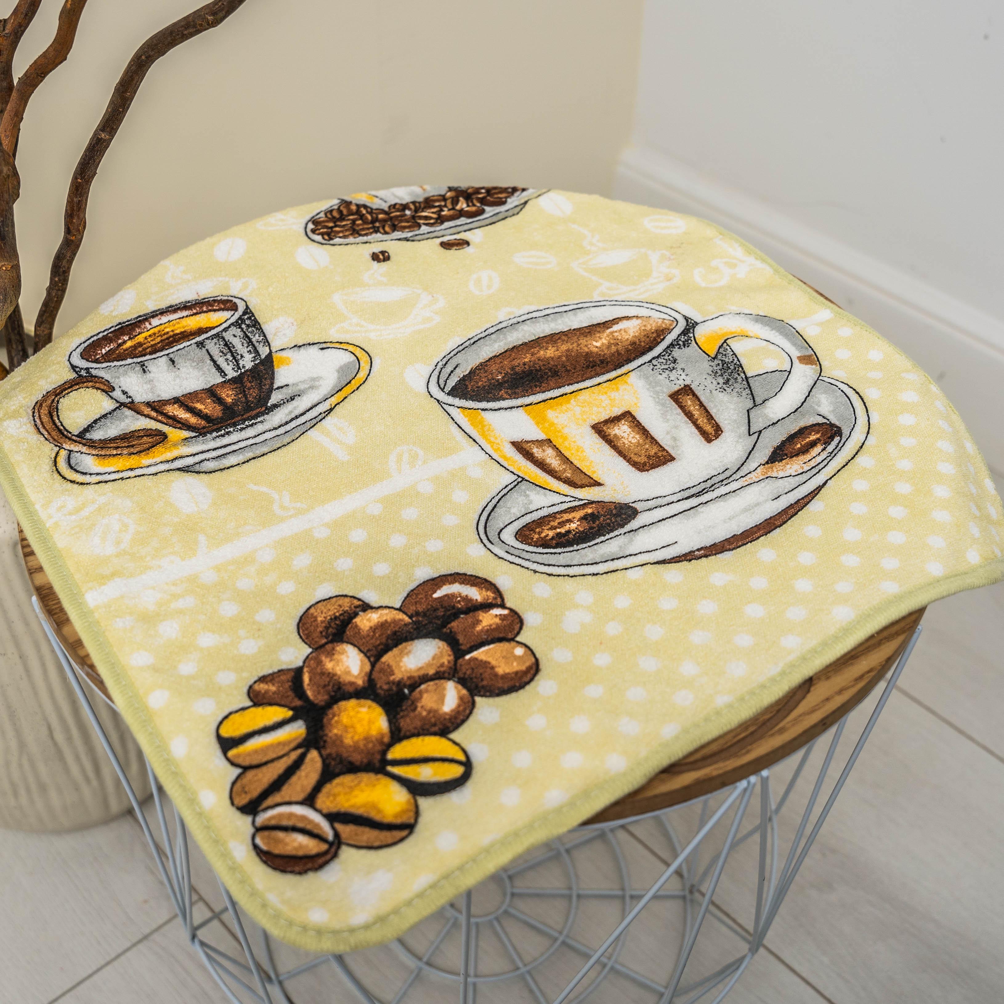 Кухонные полотенца с кофе 40х60 см Салатовый (88439)