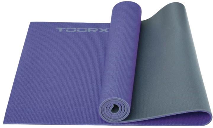 Коврик спортивный Toorx Yoga PVC для йоги и фитнеса 173х60х0,6 см Фиолетовый/Черный (931139)