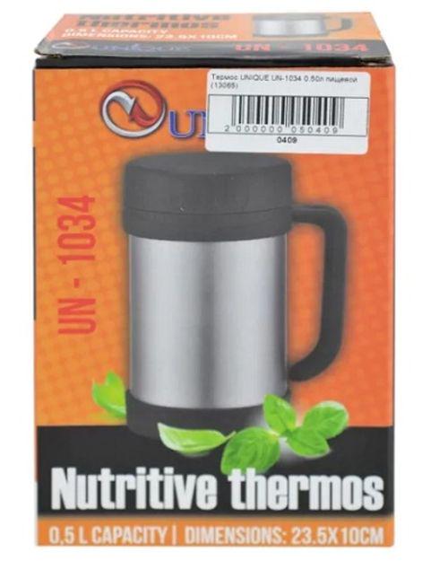 Термос пищевой UNIQUE UN-1034 0,5л с ложкой (6-18- UN1034) - фото 3 Термос пищевой UNIQUE UN-1034 0,5л с ложкой (6-18- UN1034) - фото 3