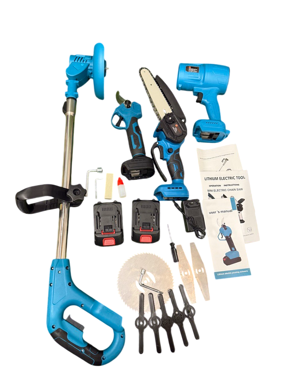 Набір акумуляторний Krafftec 48 V Секатор/Пила/Коса/Повітродувка/Подовжувач/Кущоріз (30069949)