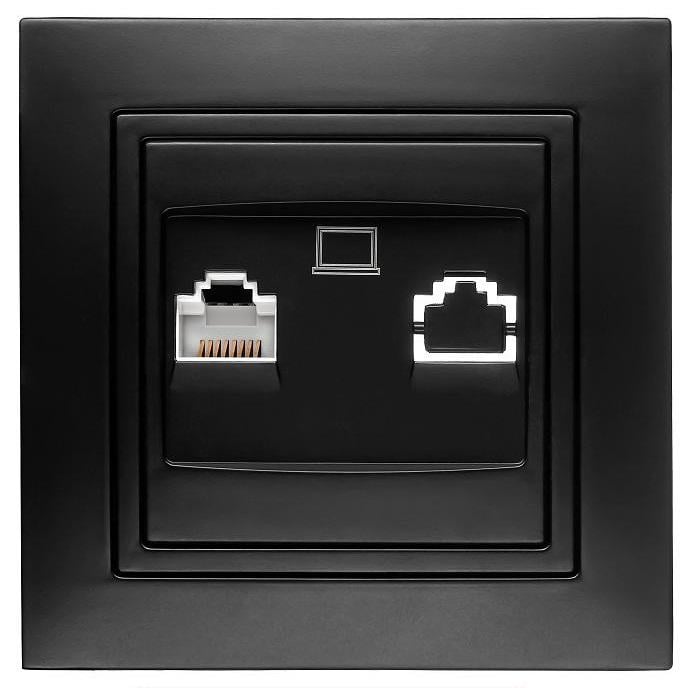Розетка компьютерная MARSHEL ELEGANT RC-385 Black