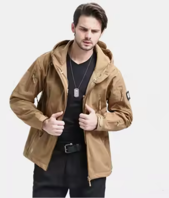 Куртка флісова з підкладкою Solve Shark Skin Softshell Assaultt 3XL Койот (KT6001005) - фото 4 Куртка флісова з підкладкою Solve Shark Skin Softshell Assaultt 3XL Койот (KT6001005) - фото 4