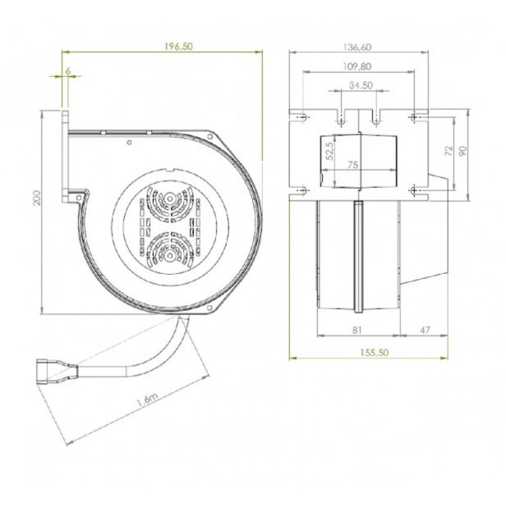 Вентилятор NWS-100 (27107895) - фото 2 Вентилятор NWS-100 (27107895) - фото 2