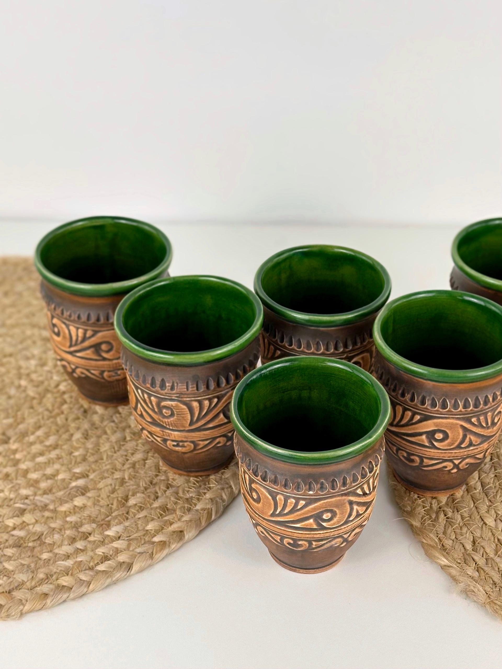 Набор глиняных стаканов Гражда 0,3 л х 6 шт. Коричневый (17019-21) - фото 7 Набор глиняных стаканов Гражда 0,3 л х 6 шт. Коричневый (17019-21) - фото 7