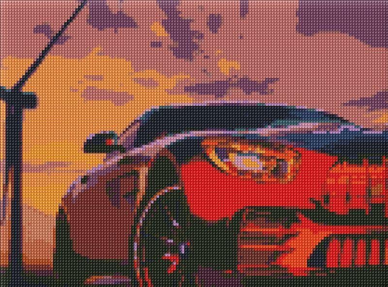 Алмазна мозаїка Ideyka Сталева міць без підрамника 30х40 см (AMC7484)